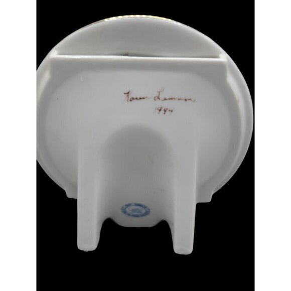 Ljette International Porcelain Picture Frame 1994 Signed Karen Lemnon Vintage - Picture 6 of 11